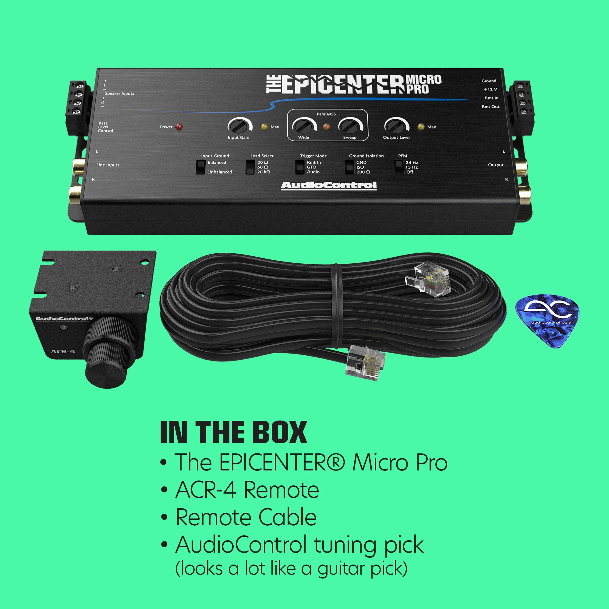 The EPICENTER Micro PRO Bass Restoration Processor & Line Output Converter w/ACR-4 Remote - Image 7