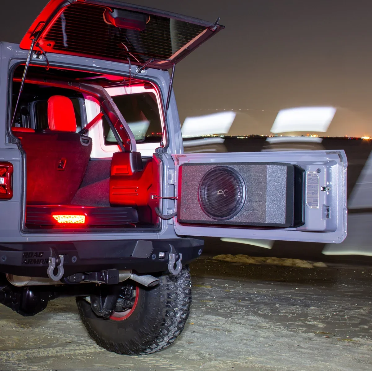 TXJWB12 Jeep Wrangler JK/JL (2007-25) 12" Swing Gate Loaded Subwoofer Enclosure - Image 4